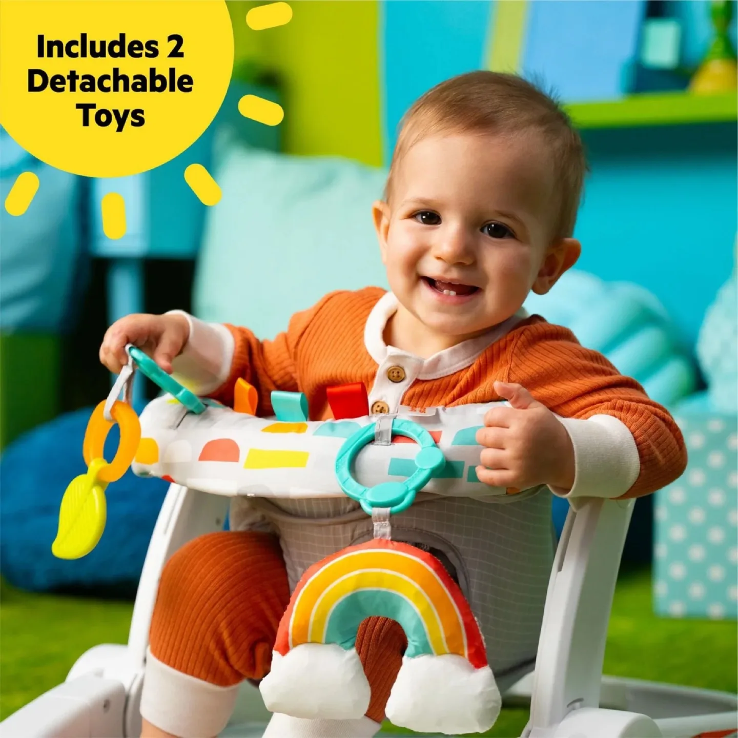 Bright Starts Playful Paradise Learn-to-Sit Floor Seat image indicator(6)