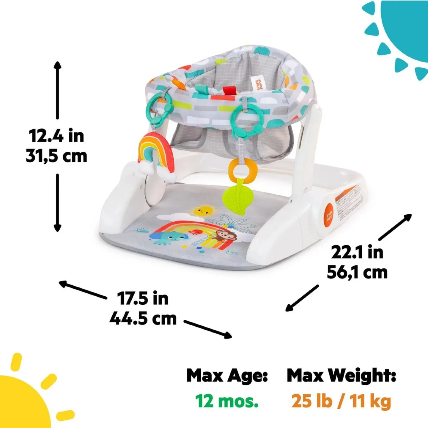 Bright Starts Playful Paradise Learn-to-Sit Floor Seat image indicator(5)