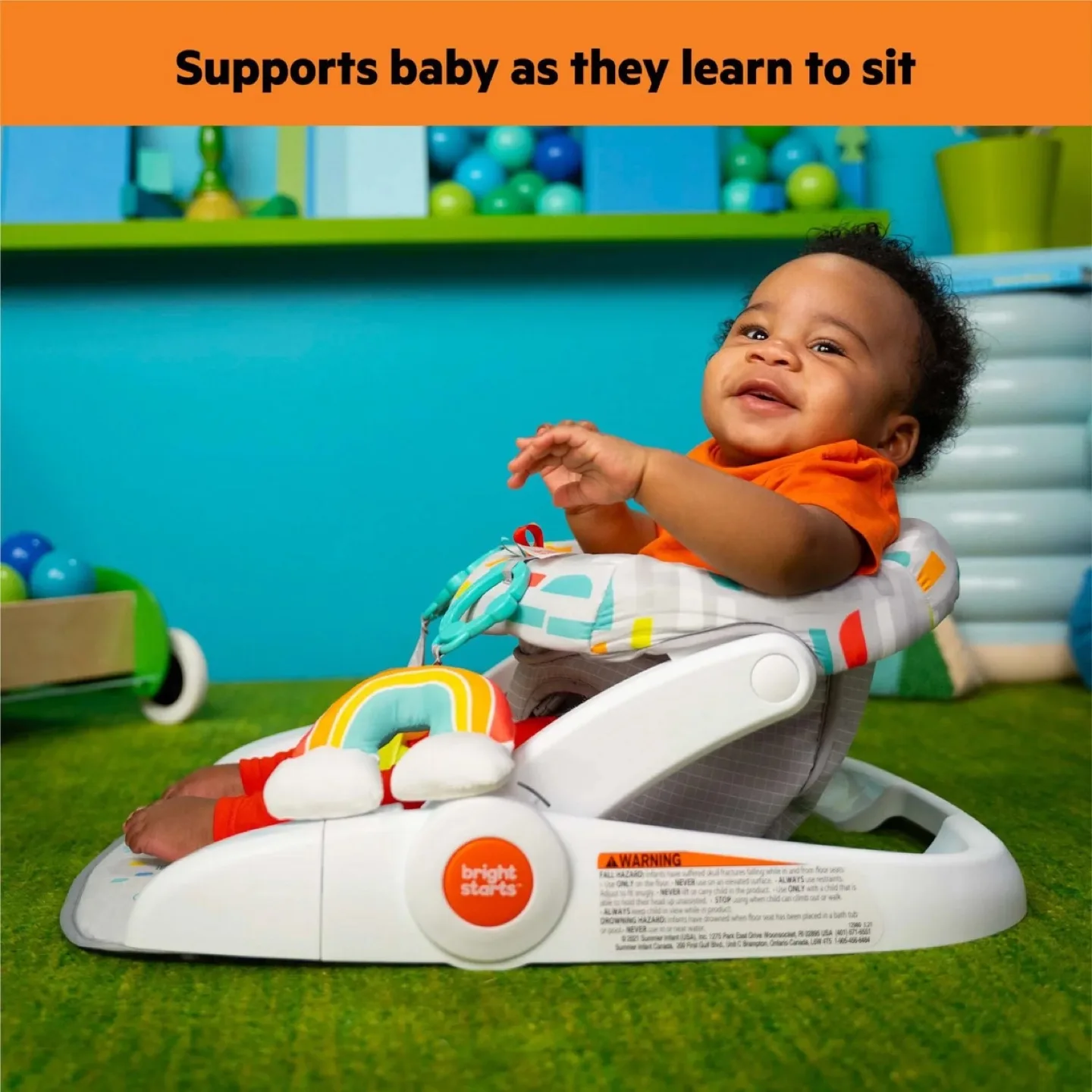 Bright Starts Playful Paradise Learn-to-Sit Floor Seat image indicator(4)