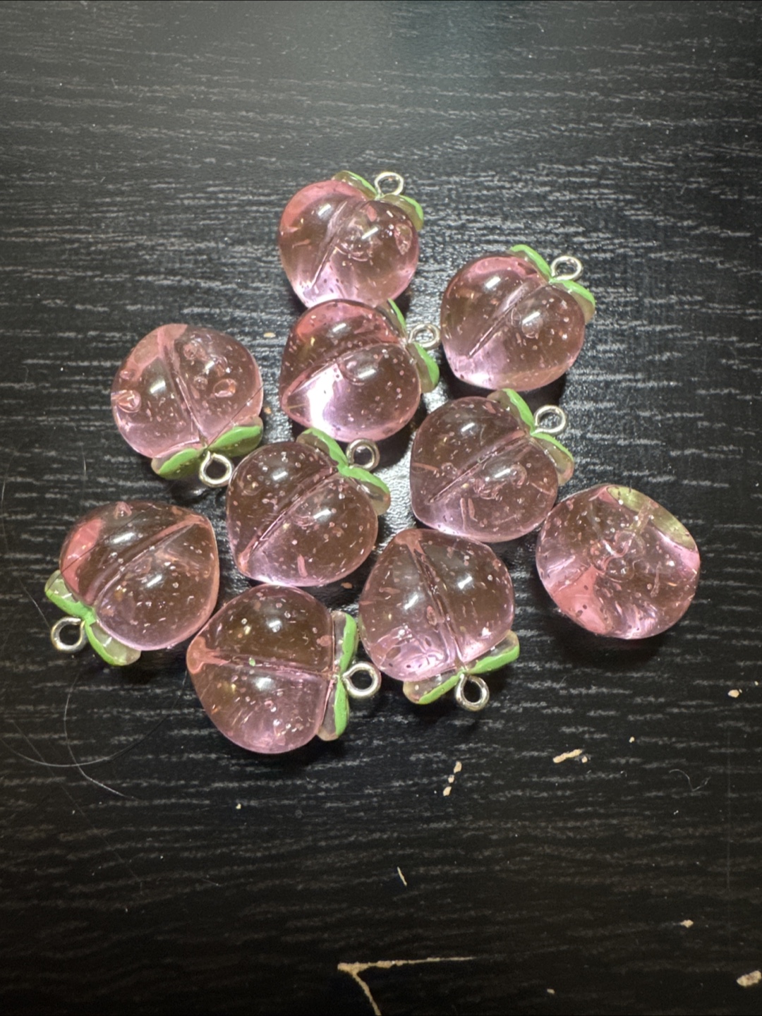 Peach Charm Pendants