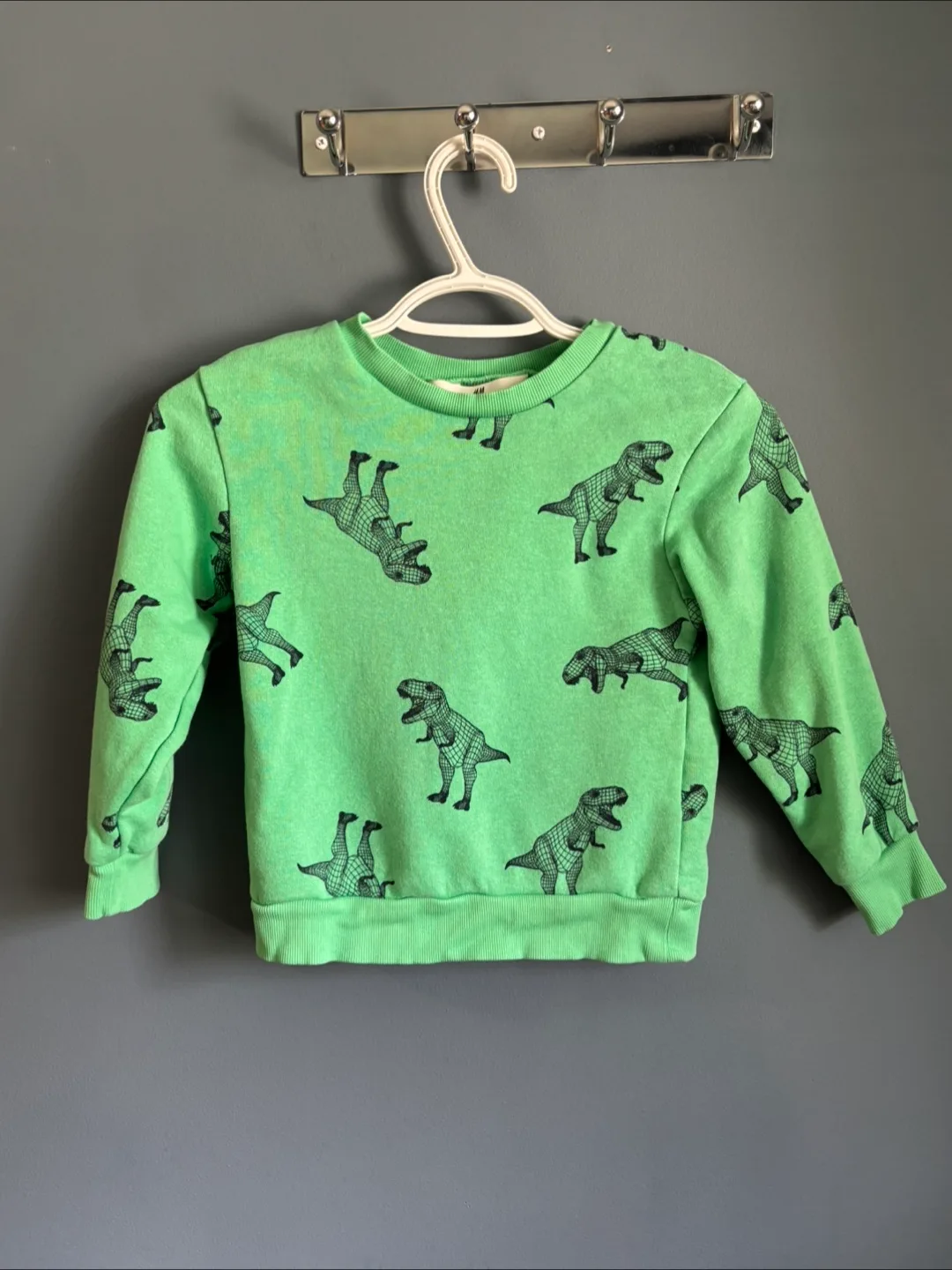🦖H&M Dinosaur Print Sweatshirt - Size Toddler 5/6 thumbnail