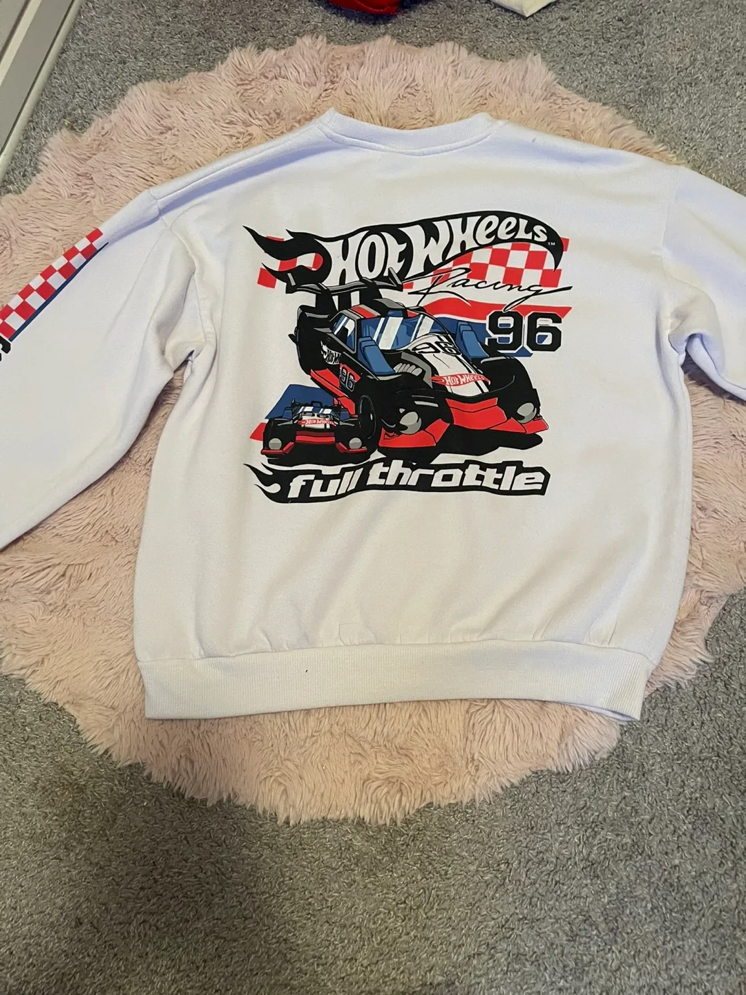Hot Wheels White Sweatshirt thumbnail