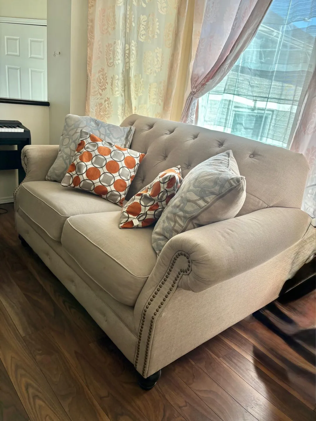 Beige Sofa and Loveseat Set thumbnail