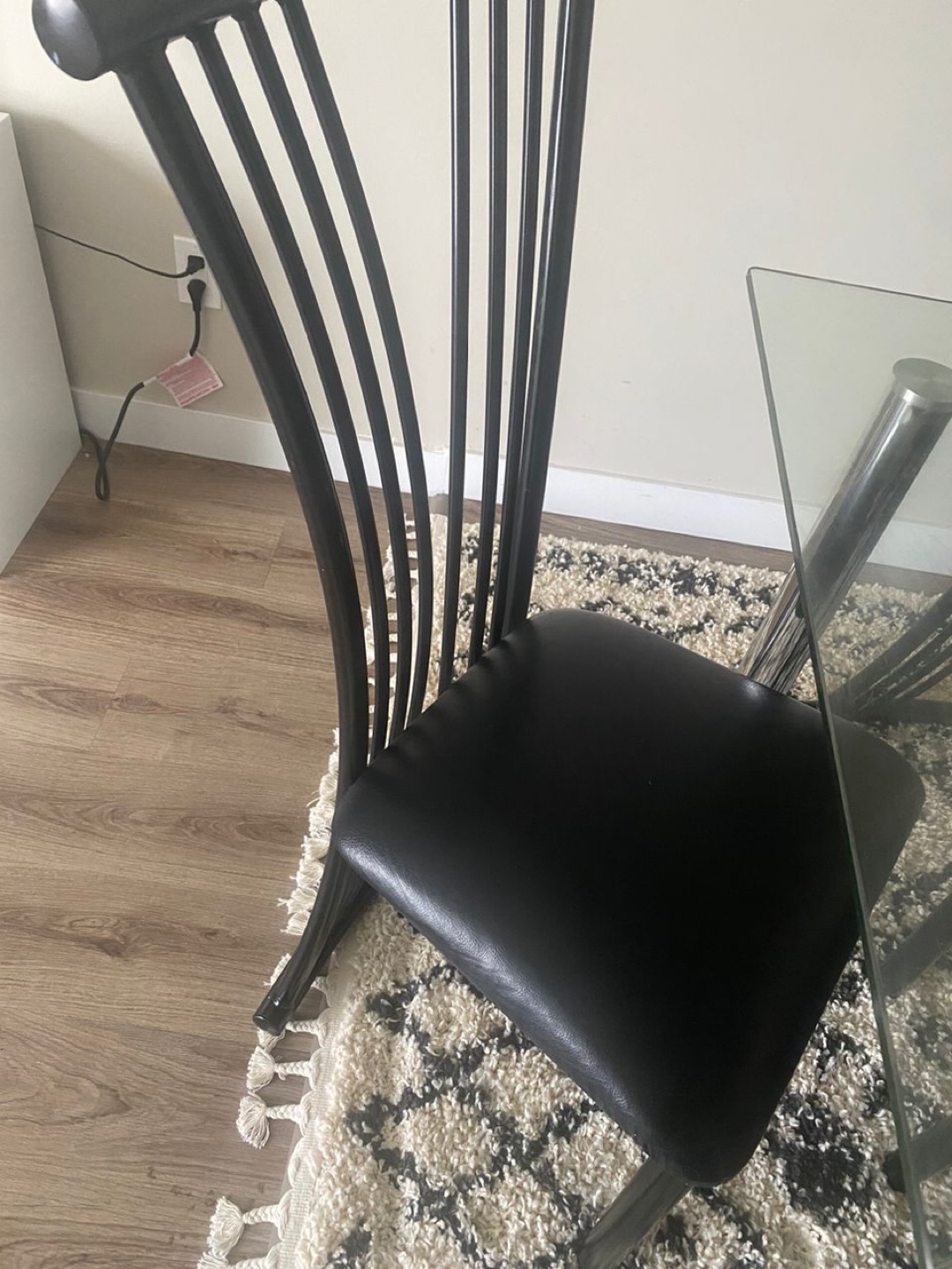 Dining Table with 6 Chairs - Black - photo 2
