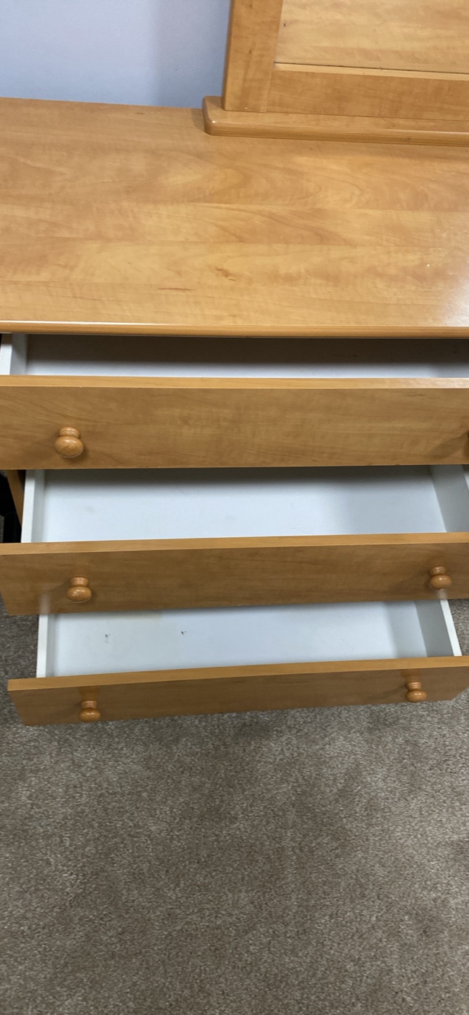 Wooden Dresser with Mirror - photo 2