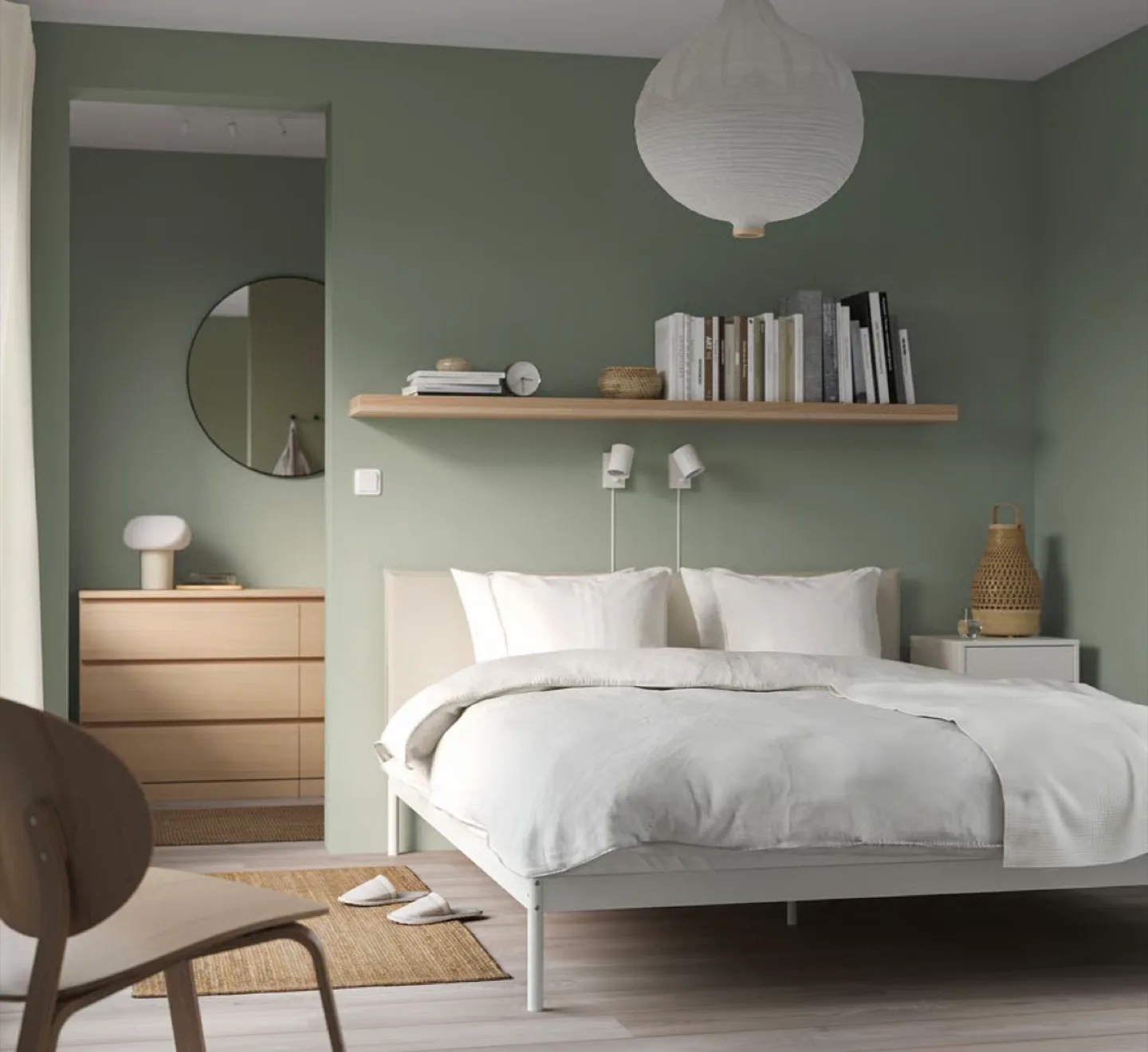 IKEA KLEPPSTAD Bed Frame (Double, White) thumbnail