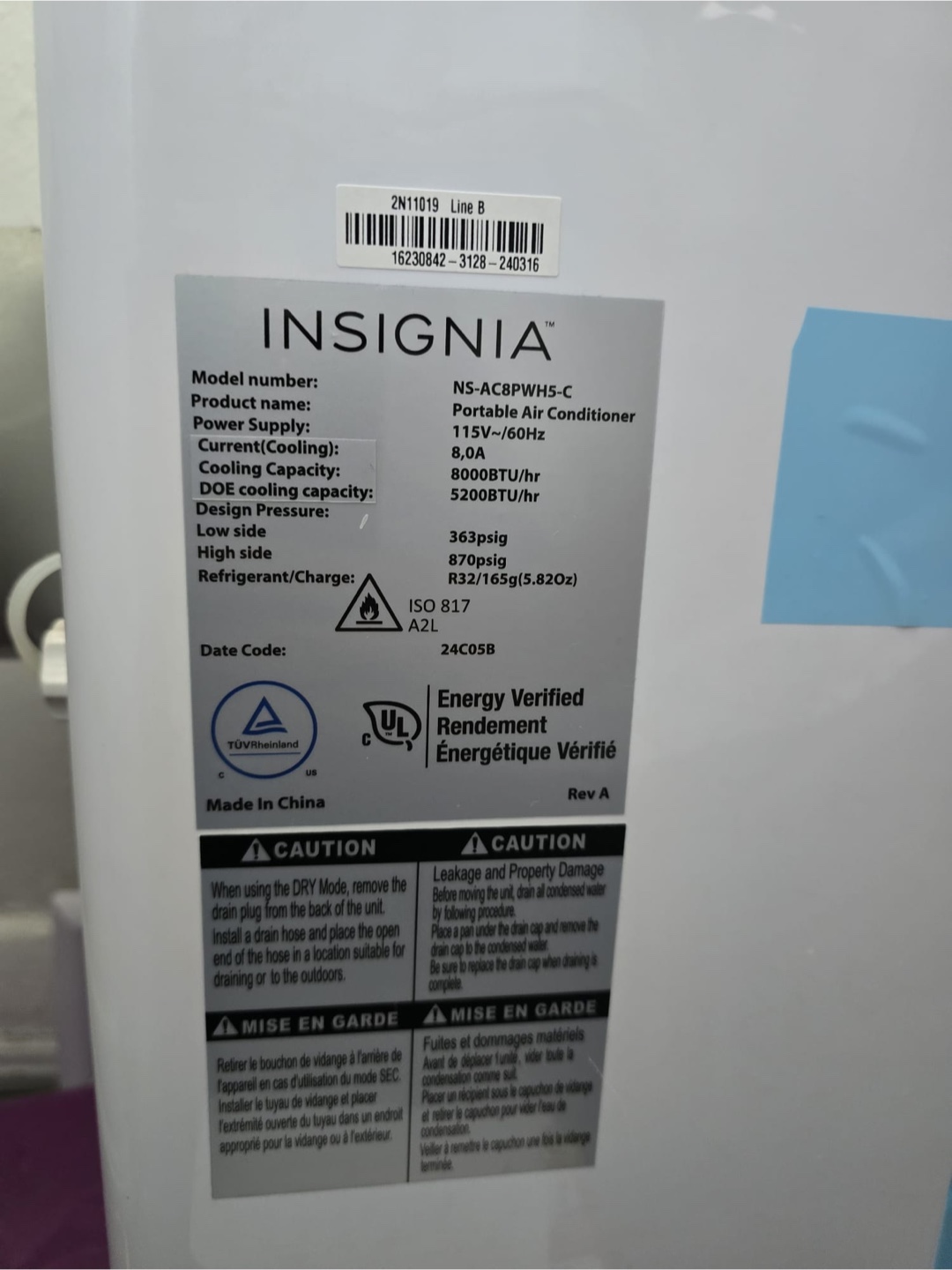 Insignia Portable Air Conditioner