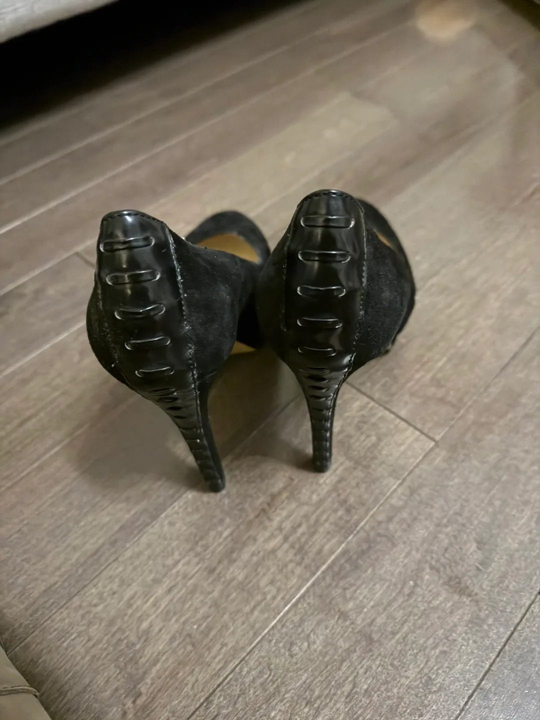Nine West Black Suede Heels image indicator(2)