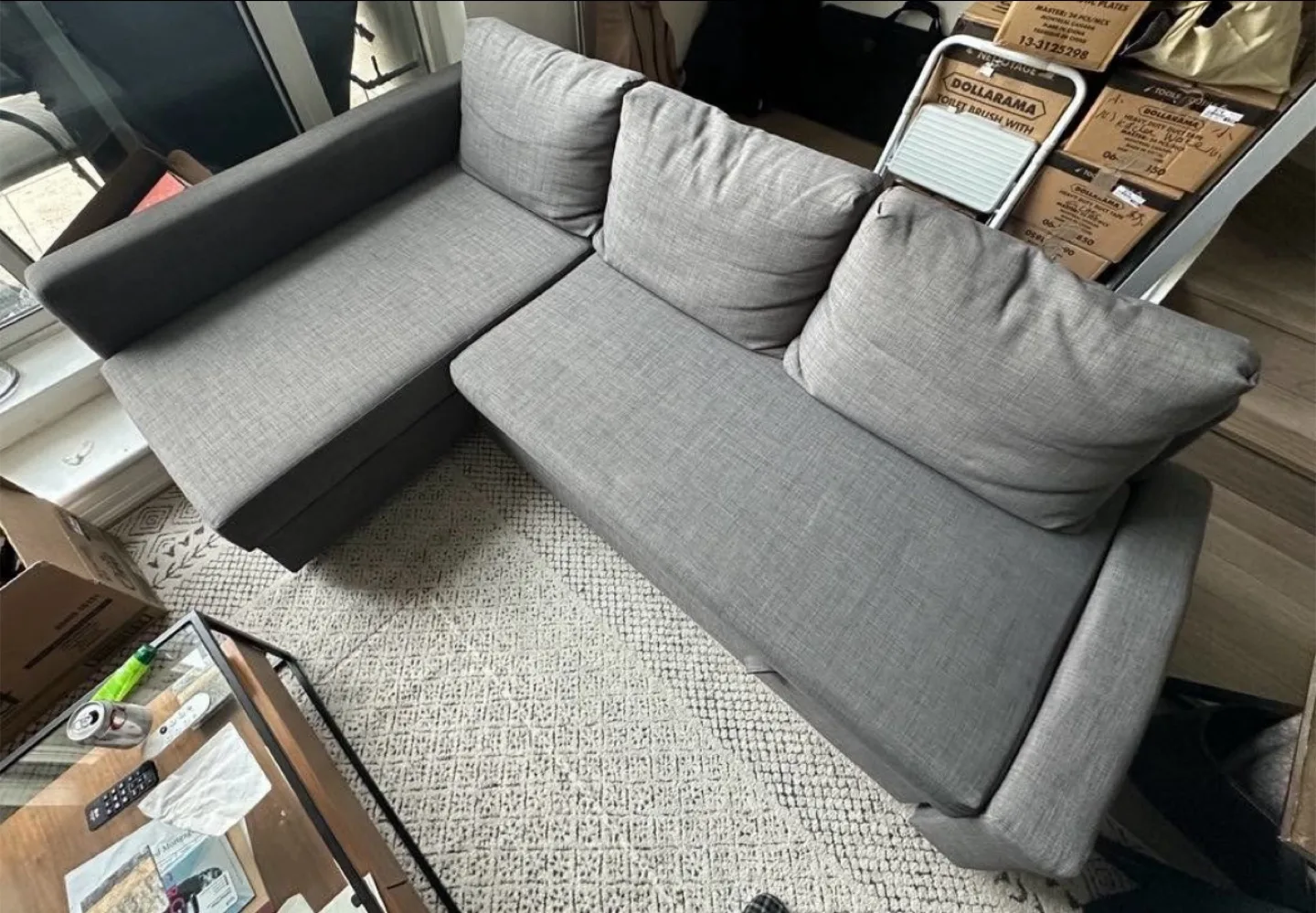IKEA grey Friheten Sofa Bed sectional couch (delivery available) image indicator(8)