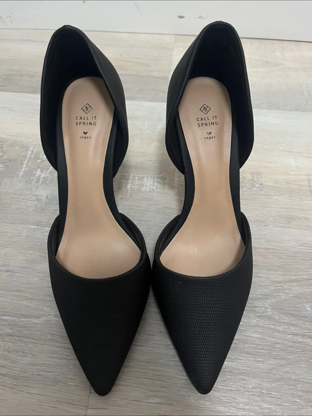 Call It Spring Black Heels, Size 8 thumbnail