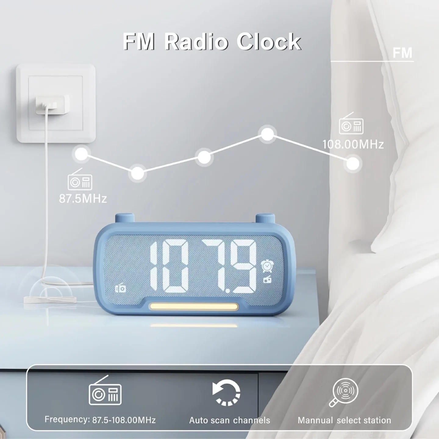 MOVING Sale! Bluetooth Speaker Alarm Clock image indicator(7)