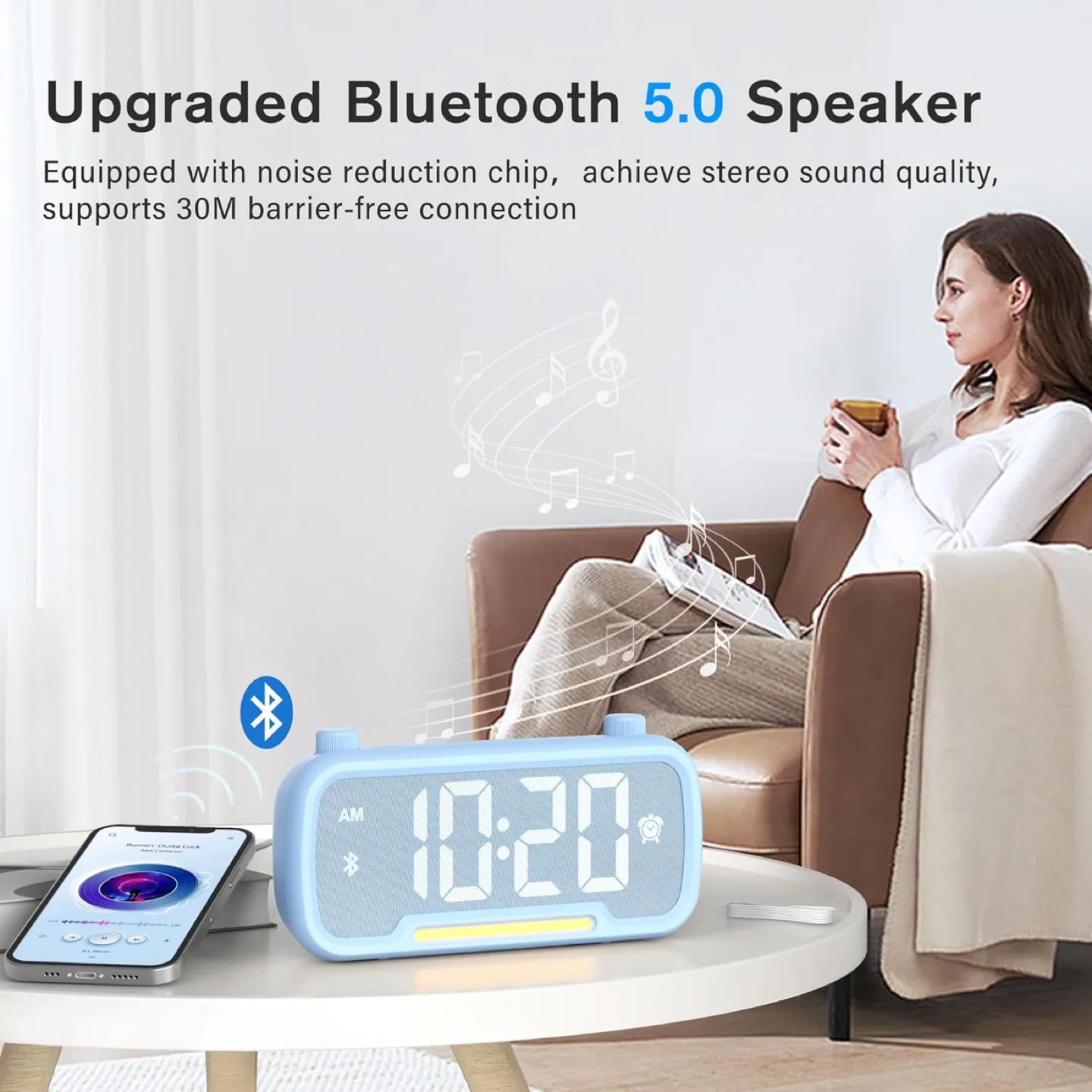 MOVING Sale! Bluetooth Speaker Alarm Clock image indicator(4)