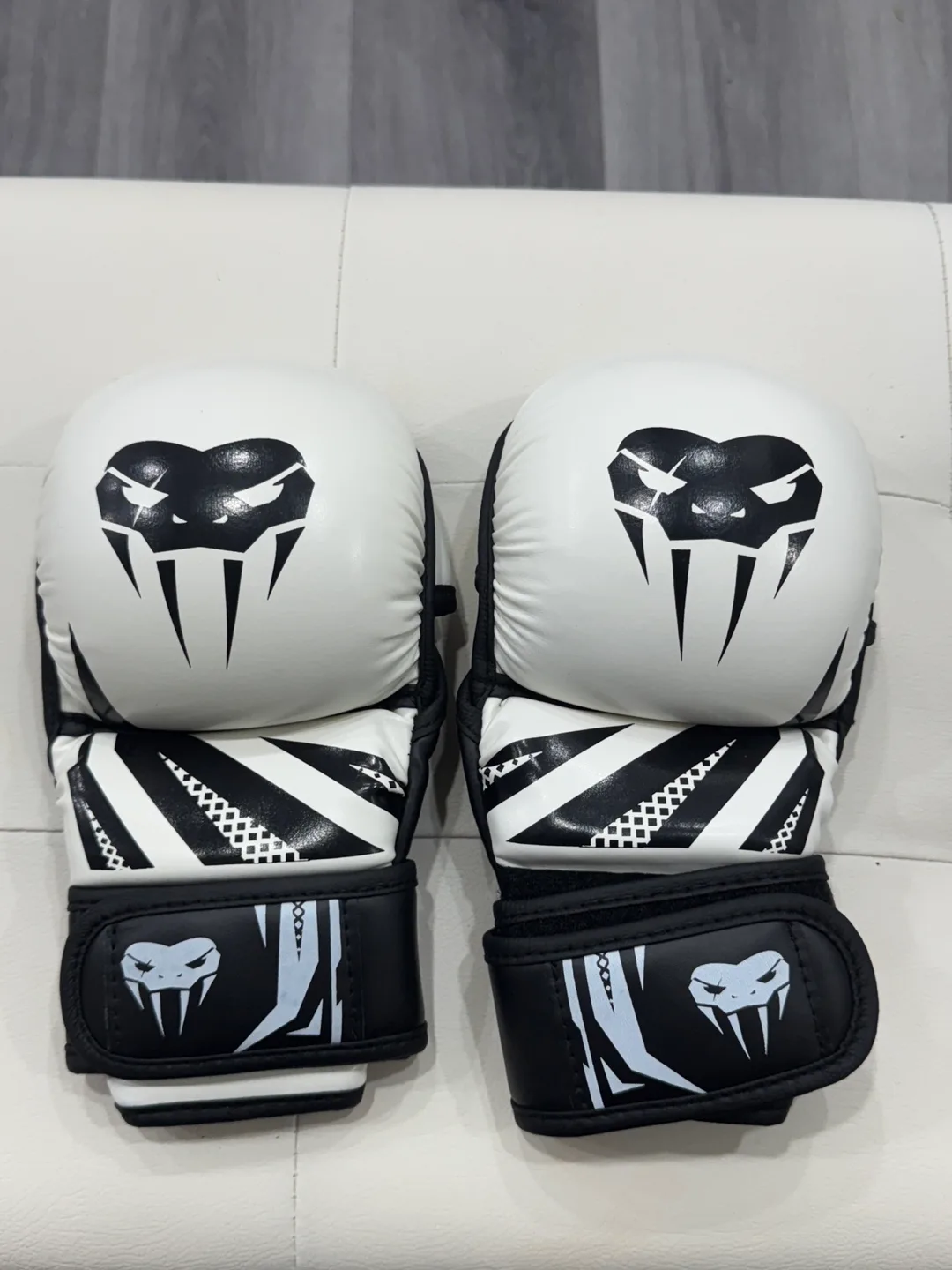 Venum MMA Gloves - Black & White thumbnail