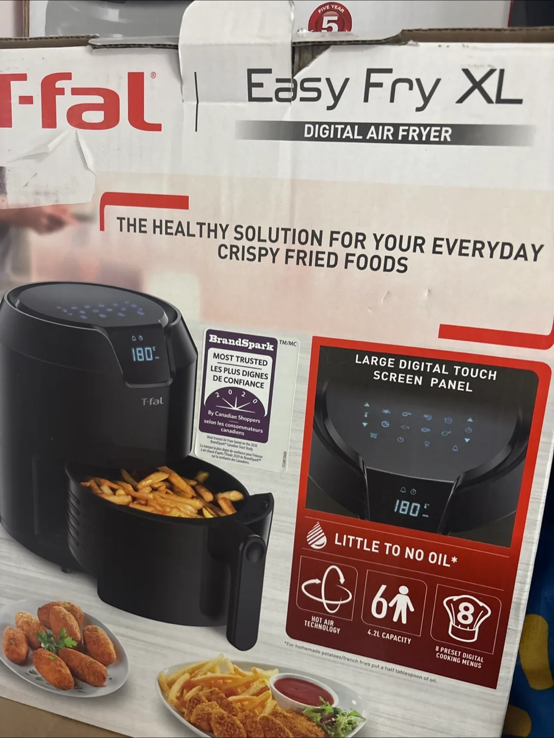 T-fal Easy Fry XL Digital Air Fryer - Like New! thumbnail