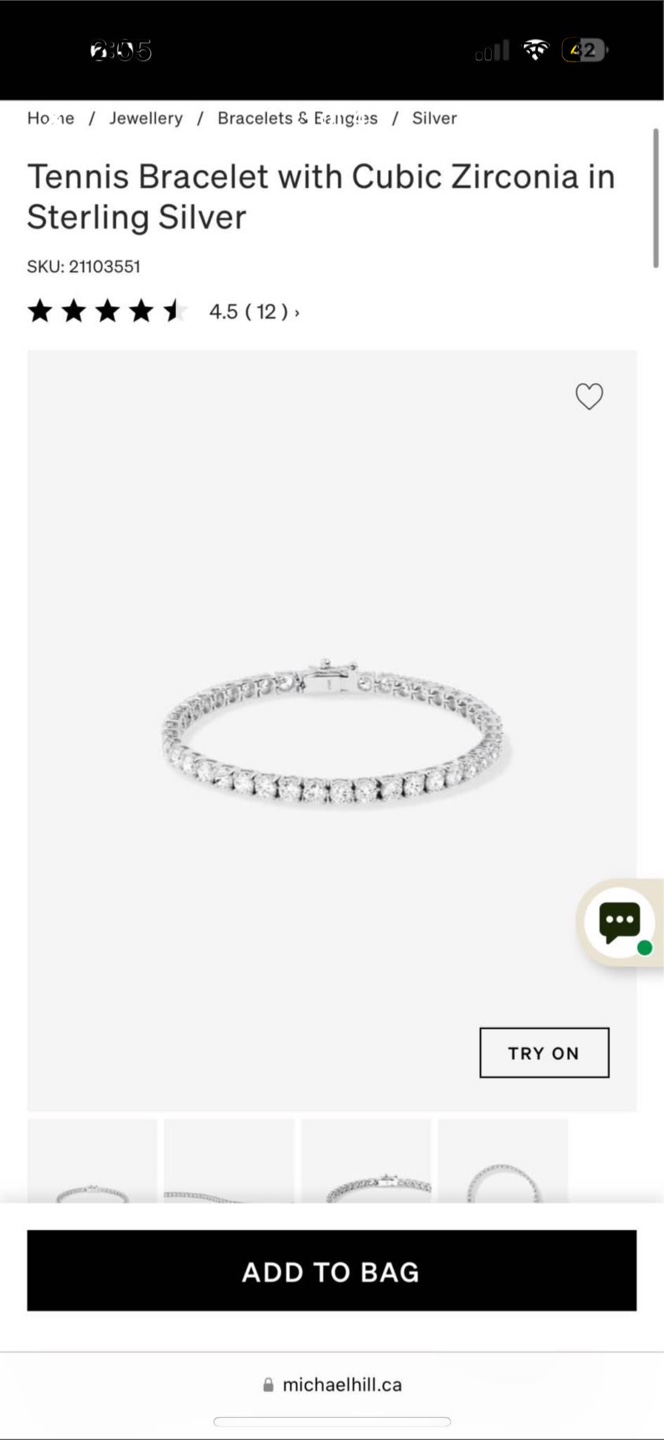 Michael Hill Tennis Bracelet - Sterling Silver - photo 3