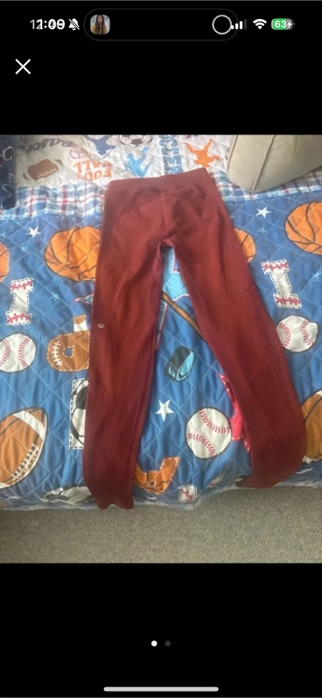 Lululemon Align Leggings, Burgundy thumbnail