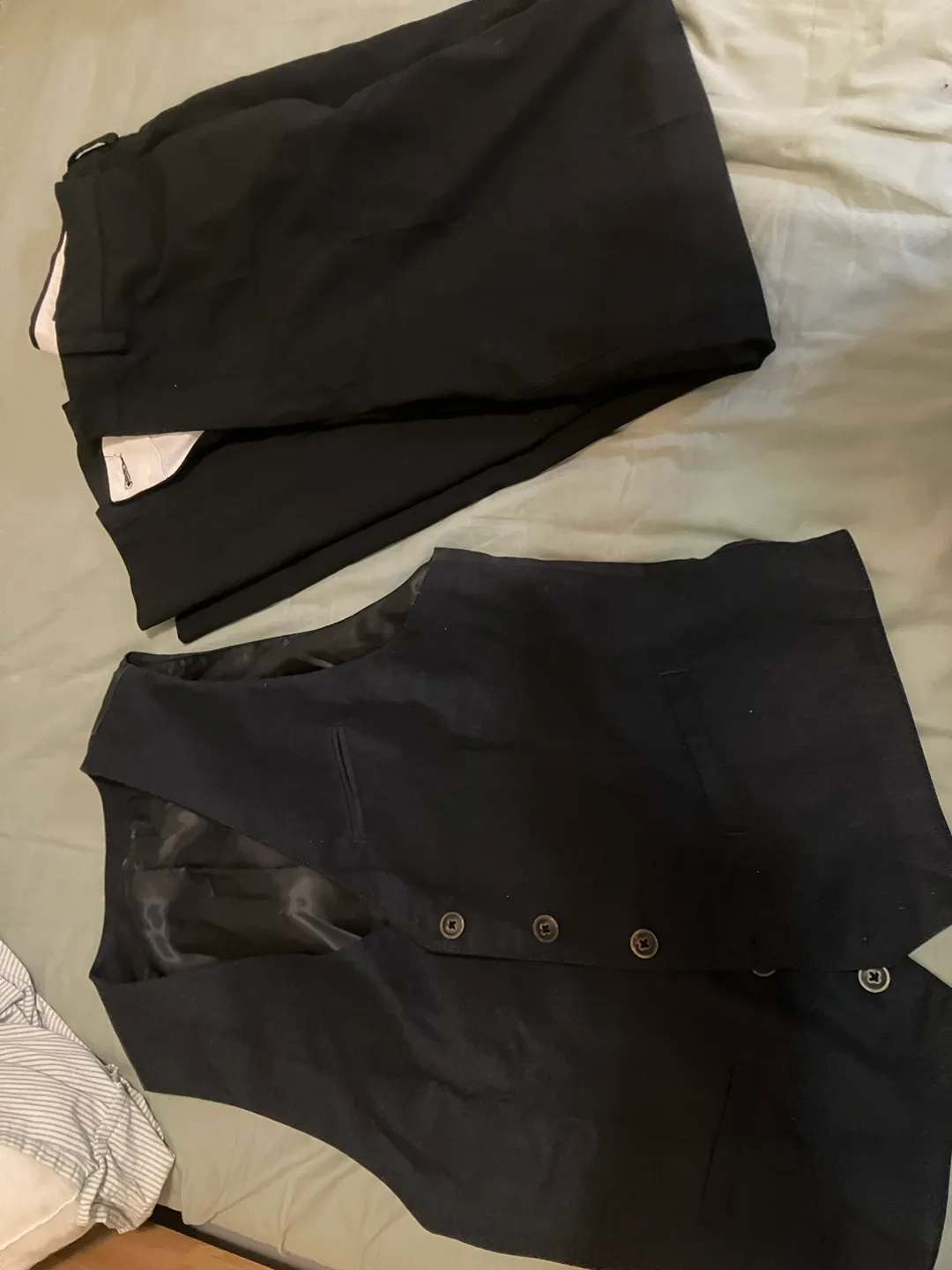Men's Black Vest and Pants Suit thumbnail