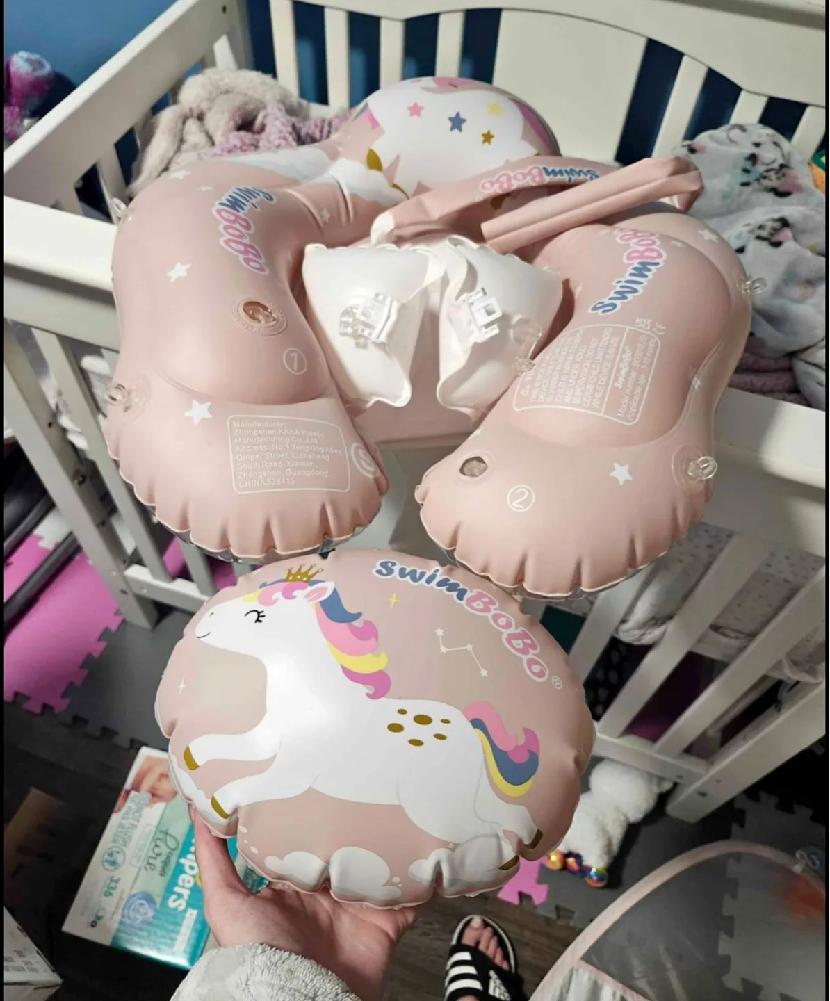 SwimBoBo Unicorn Inflatable Baby Float Set thumbnail