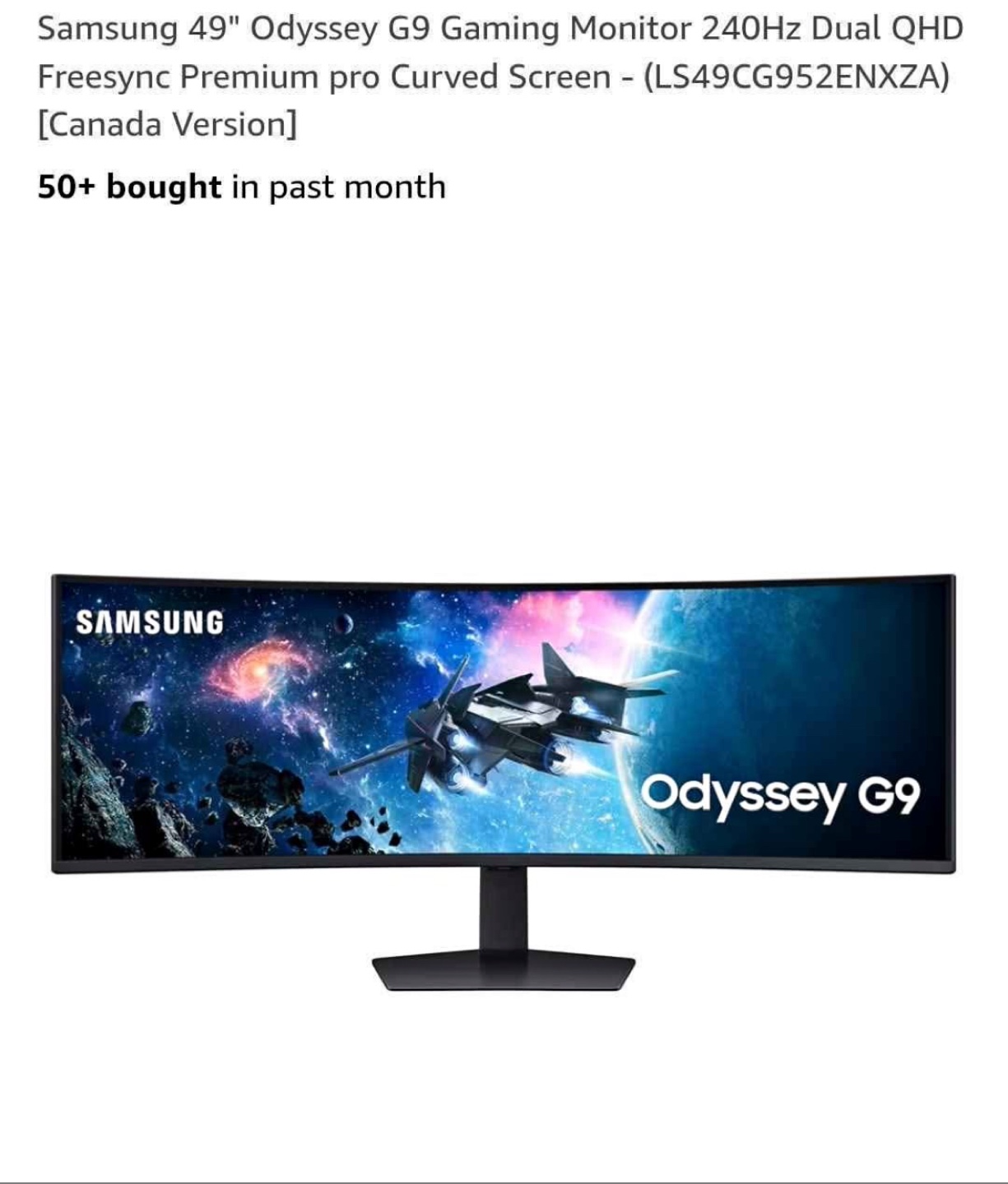 Samsung 49" Odyssey G9 Gaming Monitor - NEW
