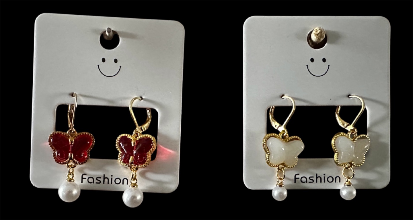Butterfly Drop Earrings - Four Colours - photo 2