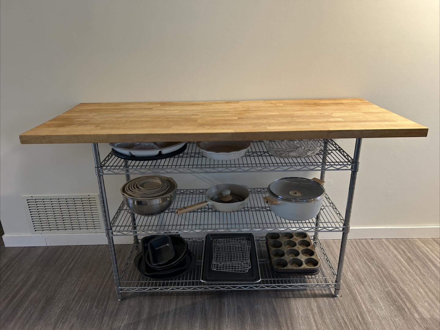 Kitchen Island with Butcher Block Top