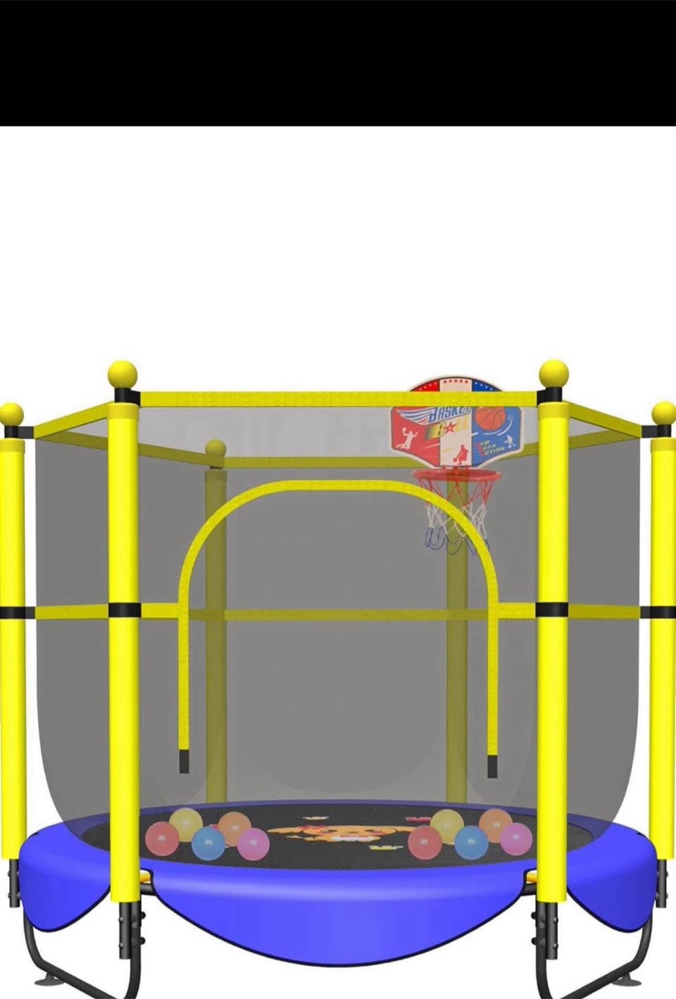 60” Trampoline for Kids,5Ft Indoor and Outdoor