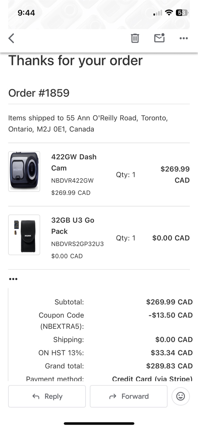Nextbase 422GW Dash Cam + 32GB SD (New + Receipt) - photo 5