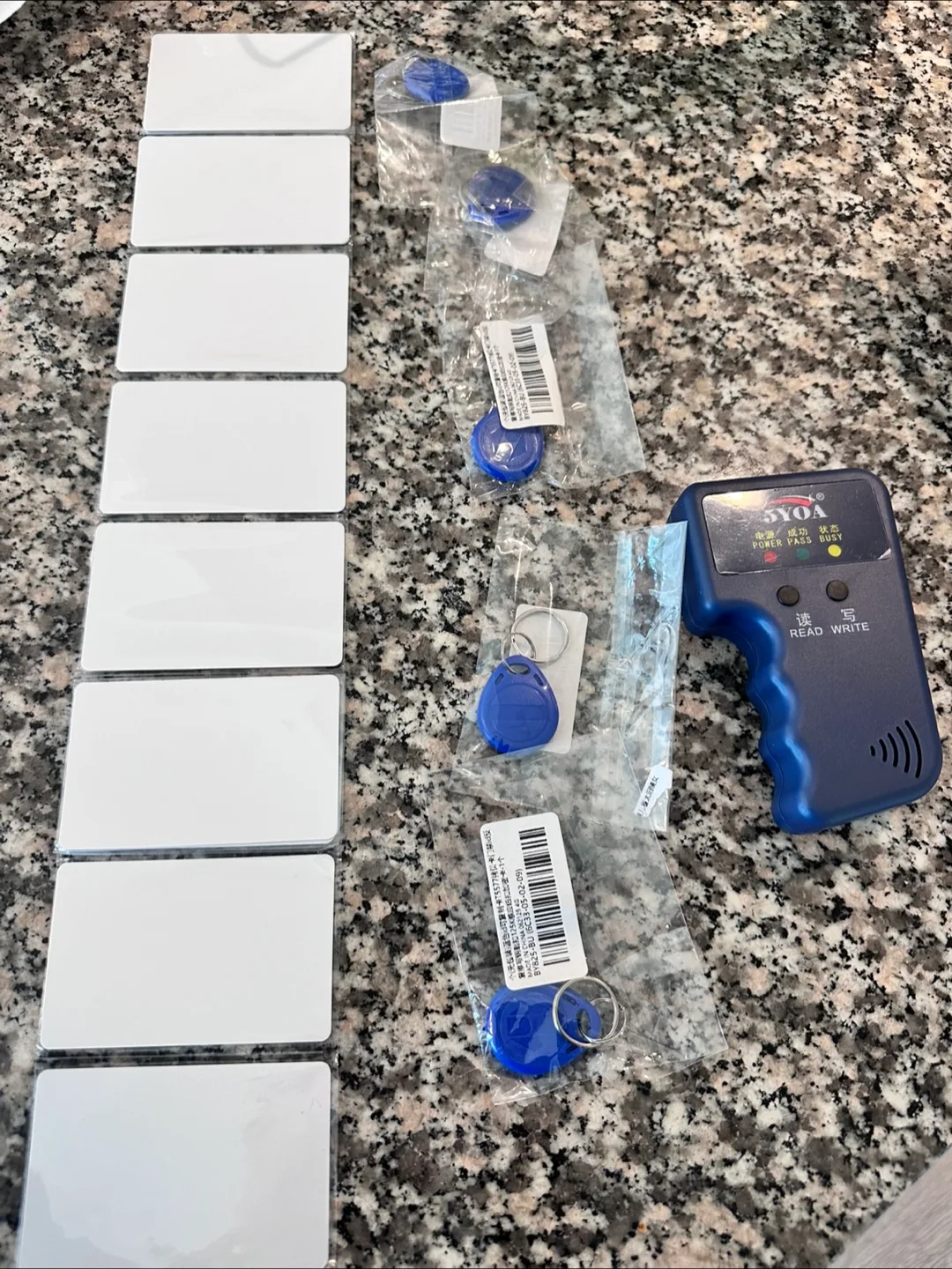 RFID Reader Writer + Cards & Key Fobs READ DETAILS thumbnail