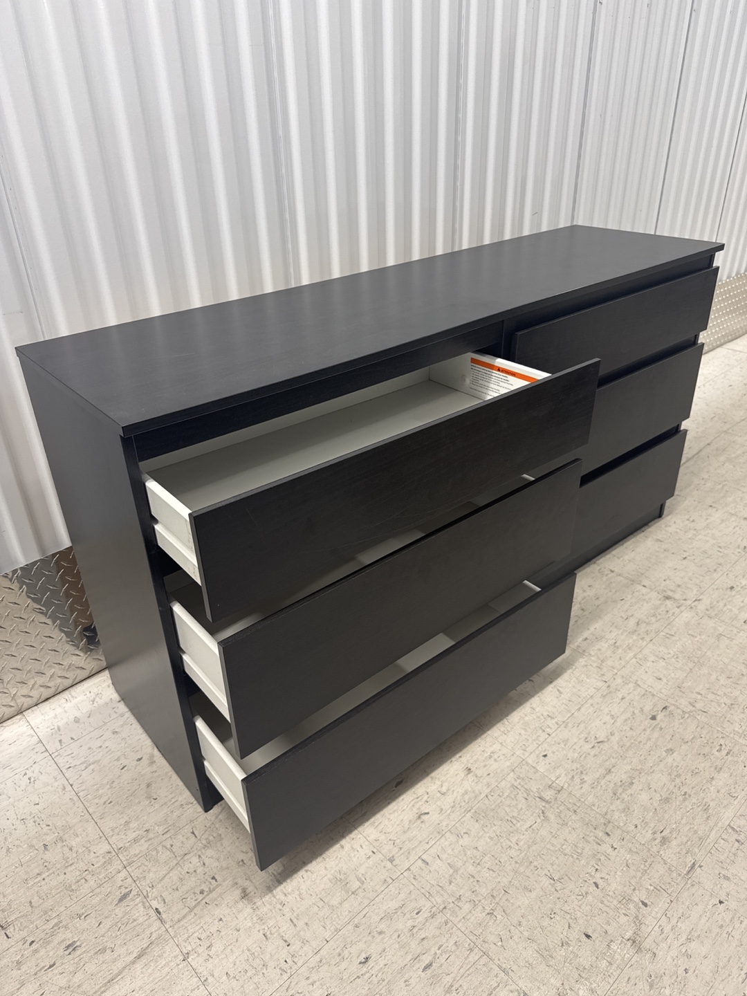 IKEA Black Dresser with 6 Drawers - photo 2