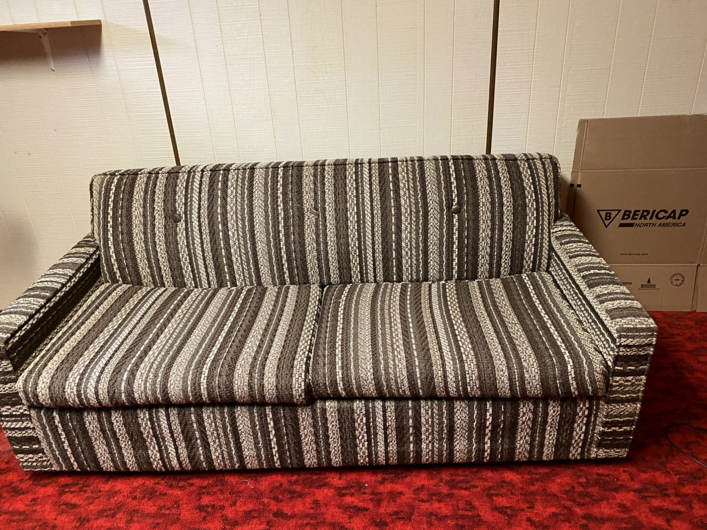 RESERVED! - Vintage Striped Sofa Bed