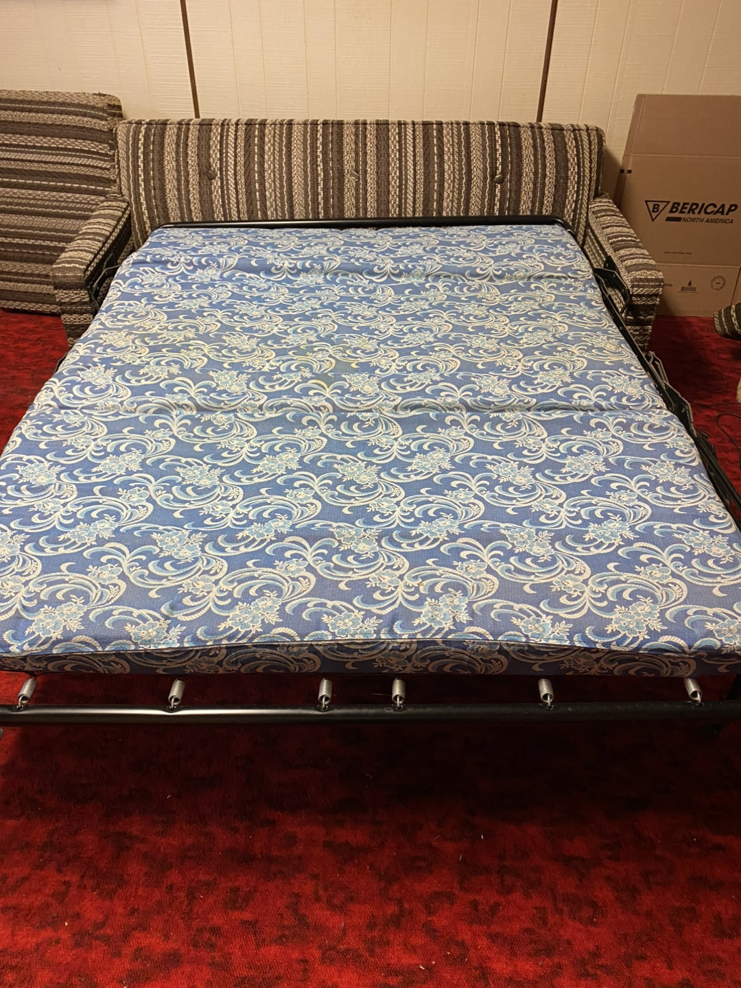 RESERVED! - Vintage Striped Sofa Bed - photo 2