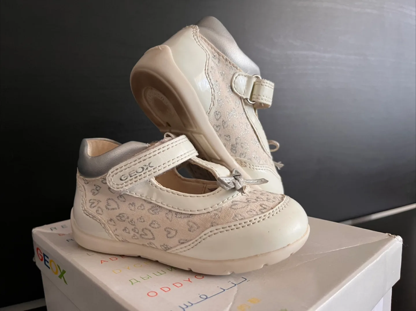 Geox Elthan G. B. White/Silver Shoes - Size 6.5 image indicator(3)