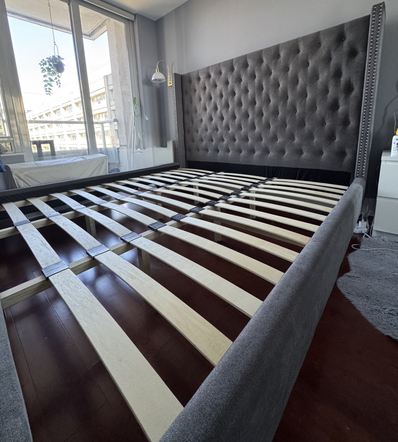 King Size Tufted Wingback Bed Frame - photo 3
