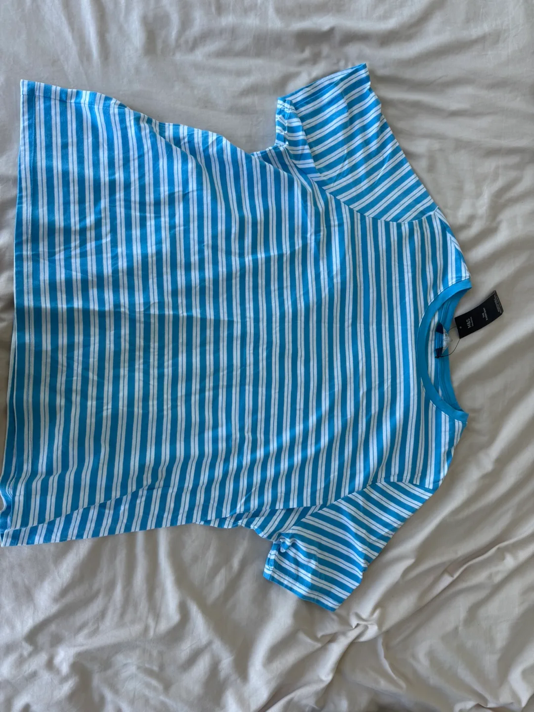 M&S Collection Striped T-Shirt - Size UK20 BRAND NEW thumbnail