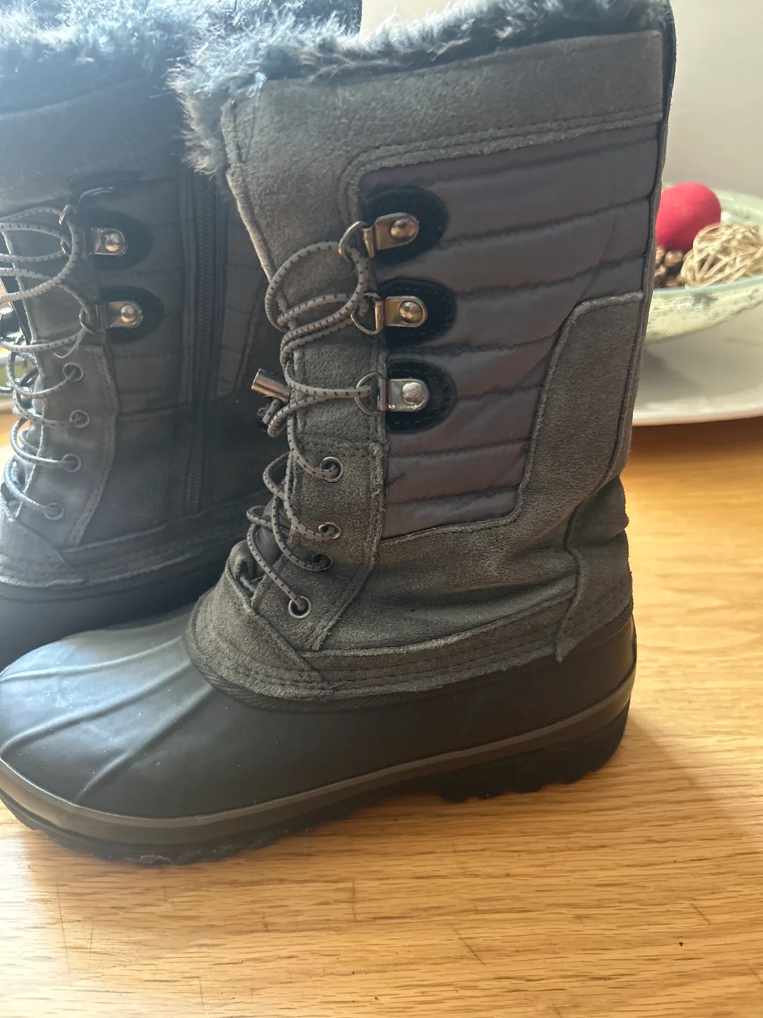 Women’s Winter Boots Grey 8.5 image indicator(2)