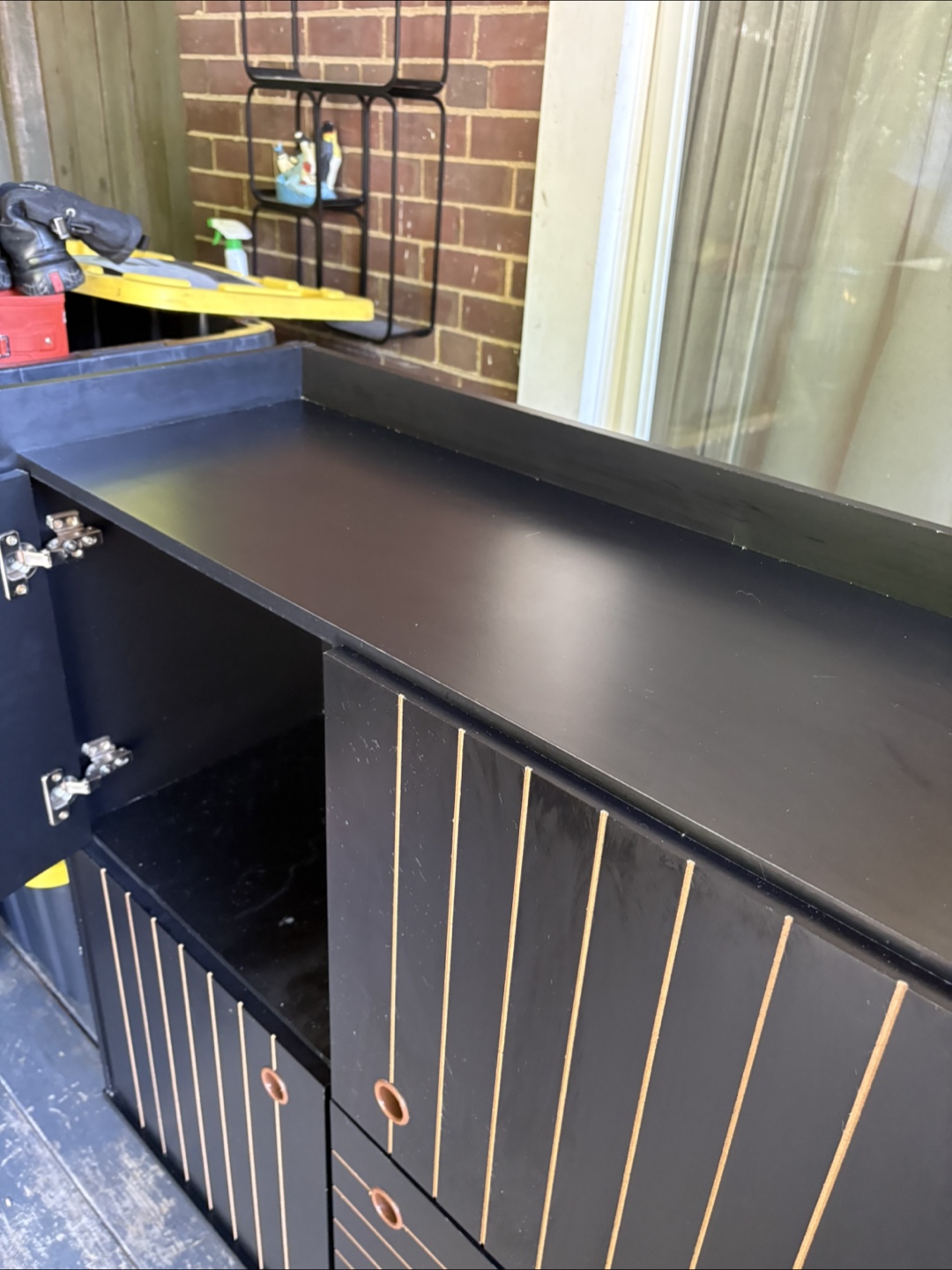 Black Cabinet with brown Accents - photo 4