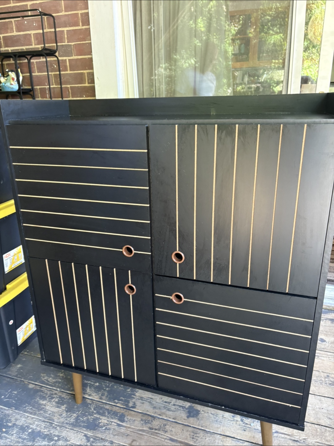 Black Cabinet with brown Accents - photo 2