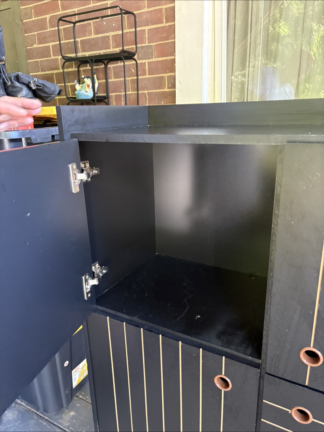 Black Cabinet with brown Accents - photo 3