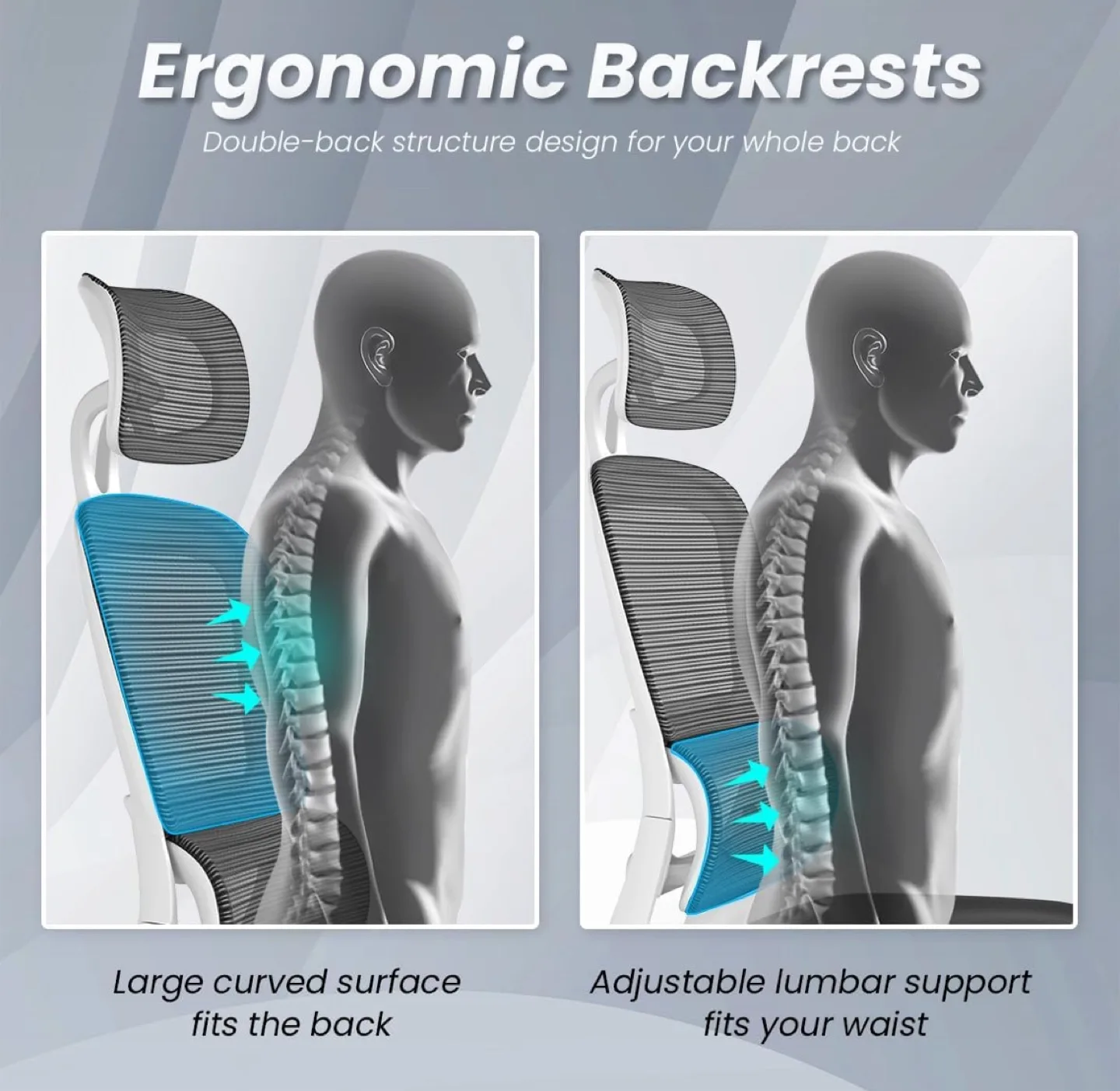 Ergonomic Office Chair - Black Mesh image indicator(4)