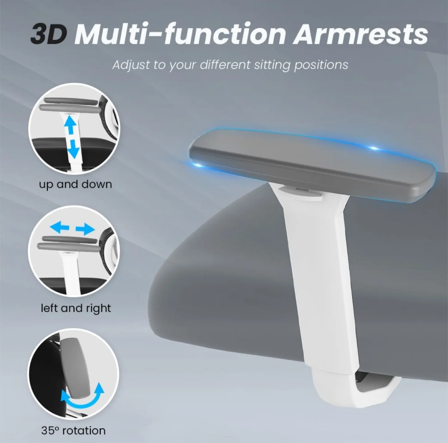 Ergonomic Office Chair - Black Mesh image indicator(5)