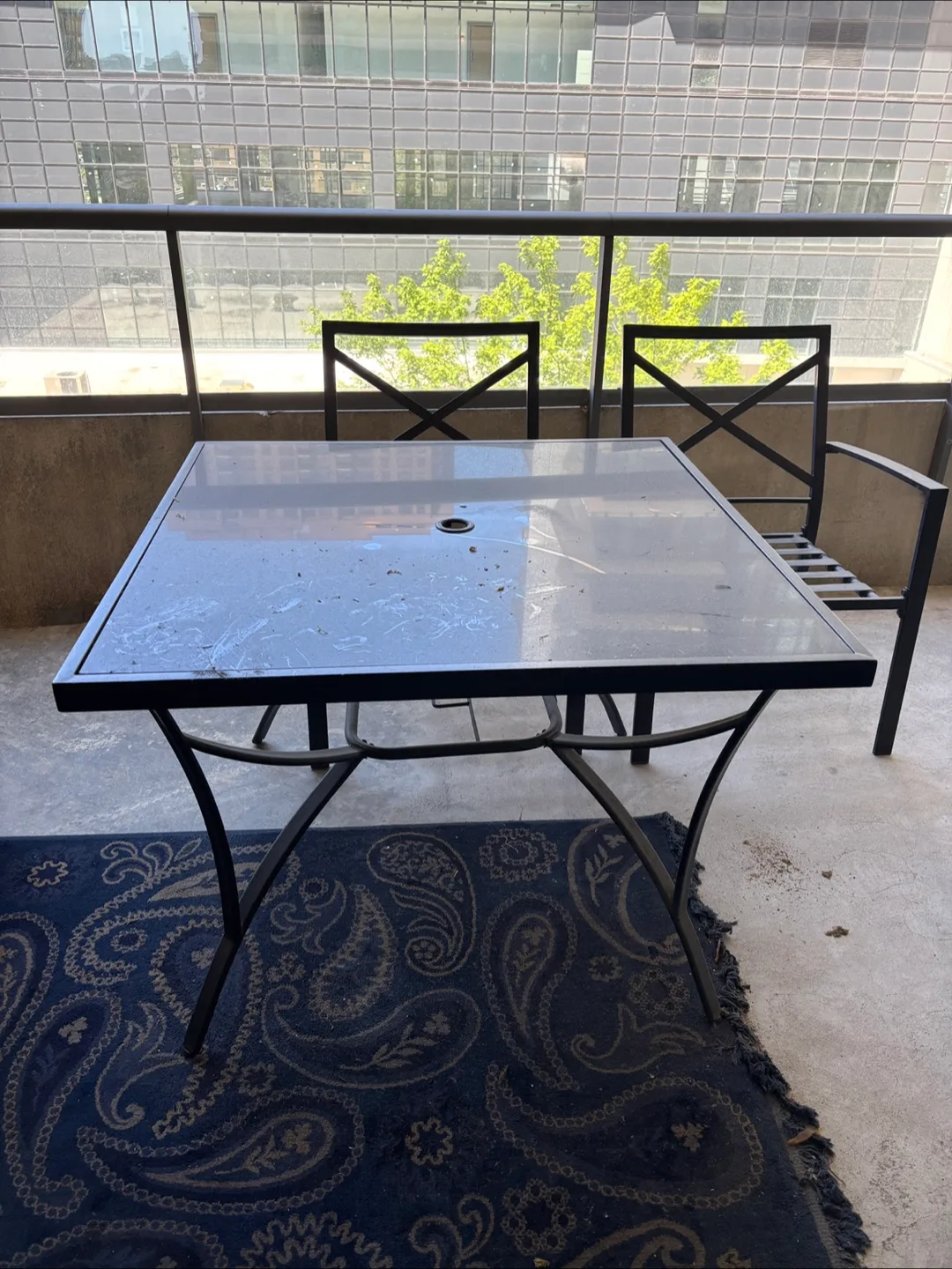 Outdoor Metal Patio table with 4 chairs thumbnail