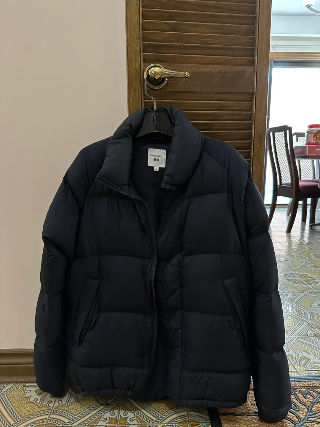 Size L Uniqlo x JW Anderson Down Puffer Jacket, Black thumbnail