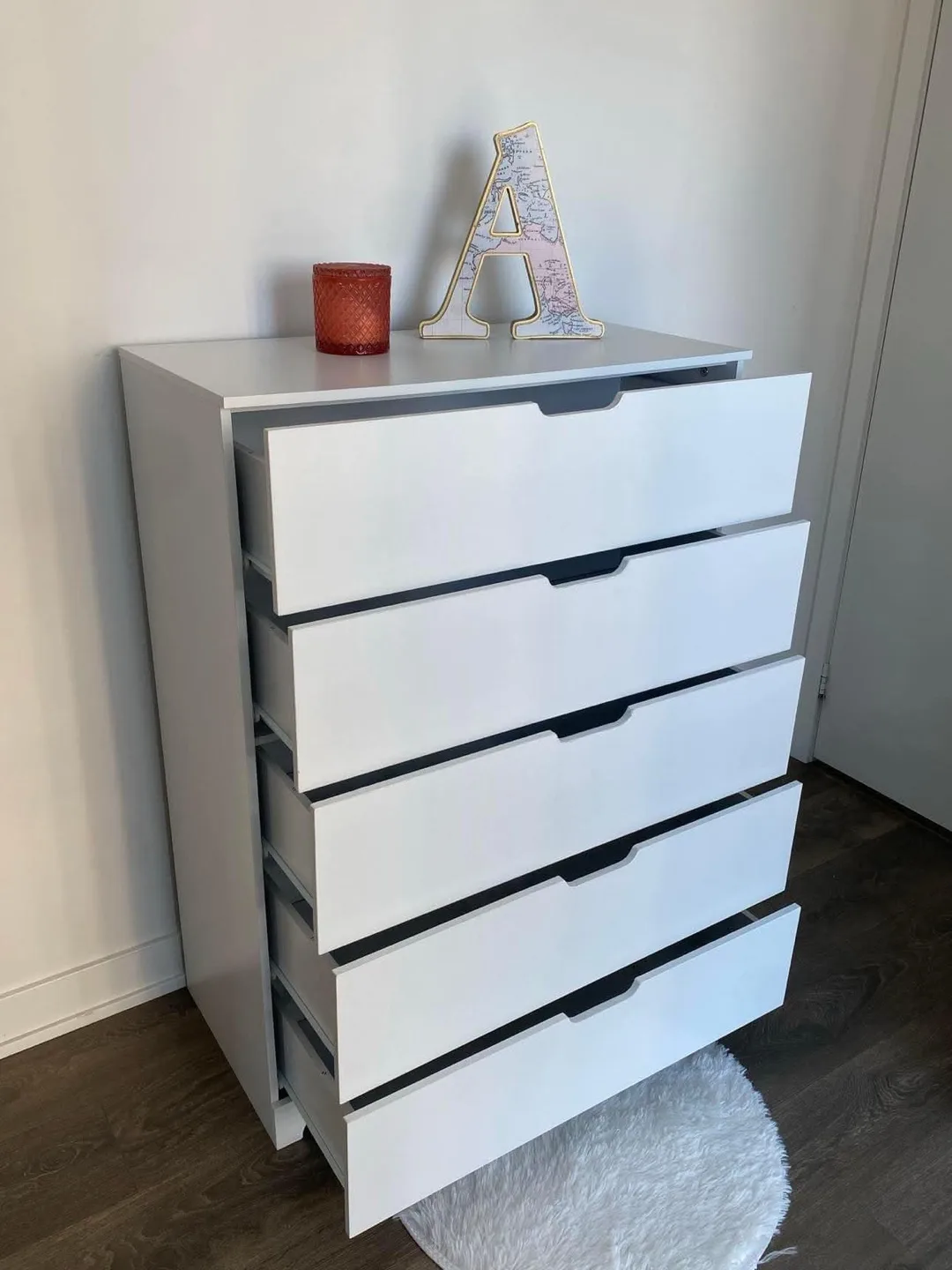 Brand New White 5 drawer dresser (Delivery Available) image indicator(8)