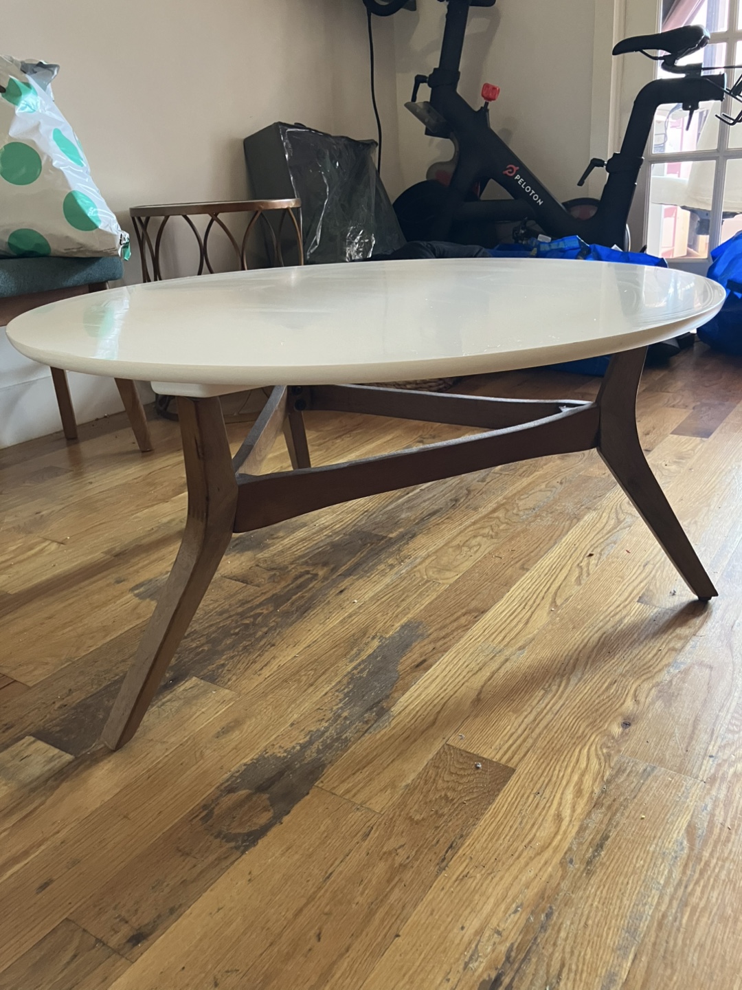 MCM Round White Coffee Table