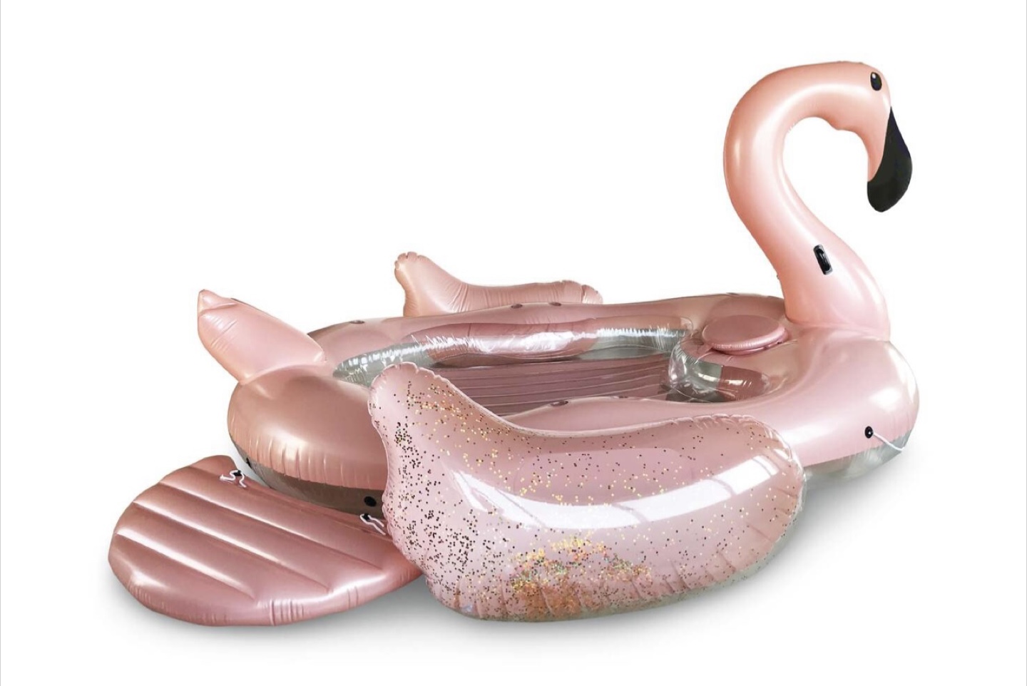 Flamingo Inflatable Floating Lake 5-Person Party Island w/Cooler