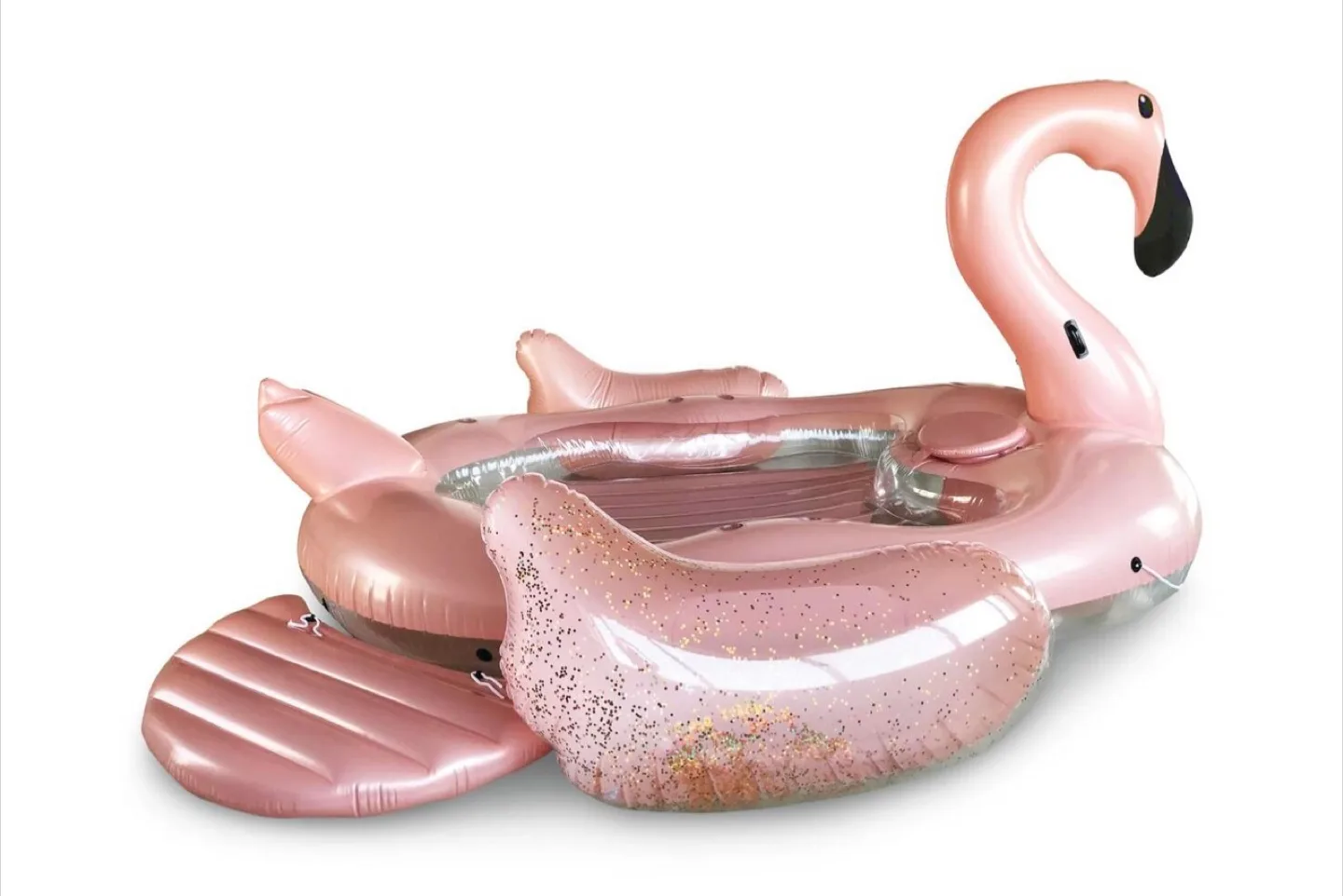 Flamingo Inflatable Floating Lake 5-Person Party Island w/Cooler