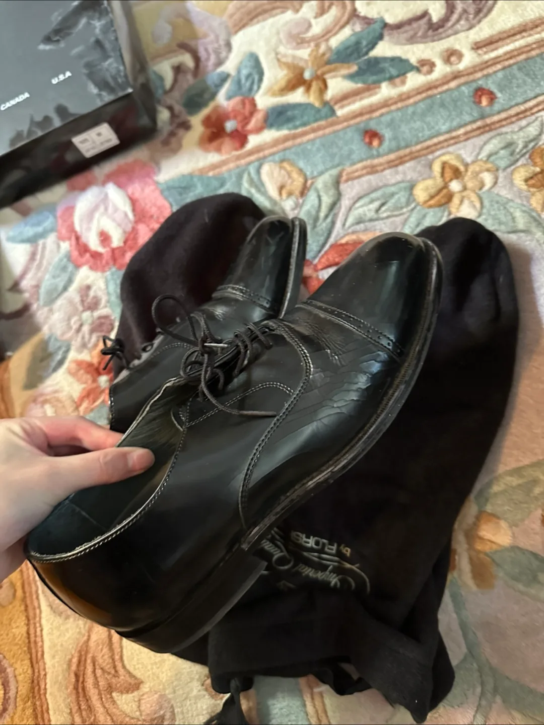 Bostonian Black Dress Shoes Size M8 image indicator(2)