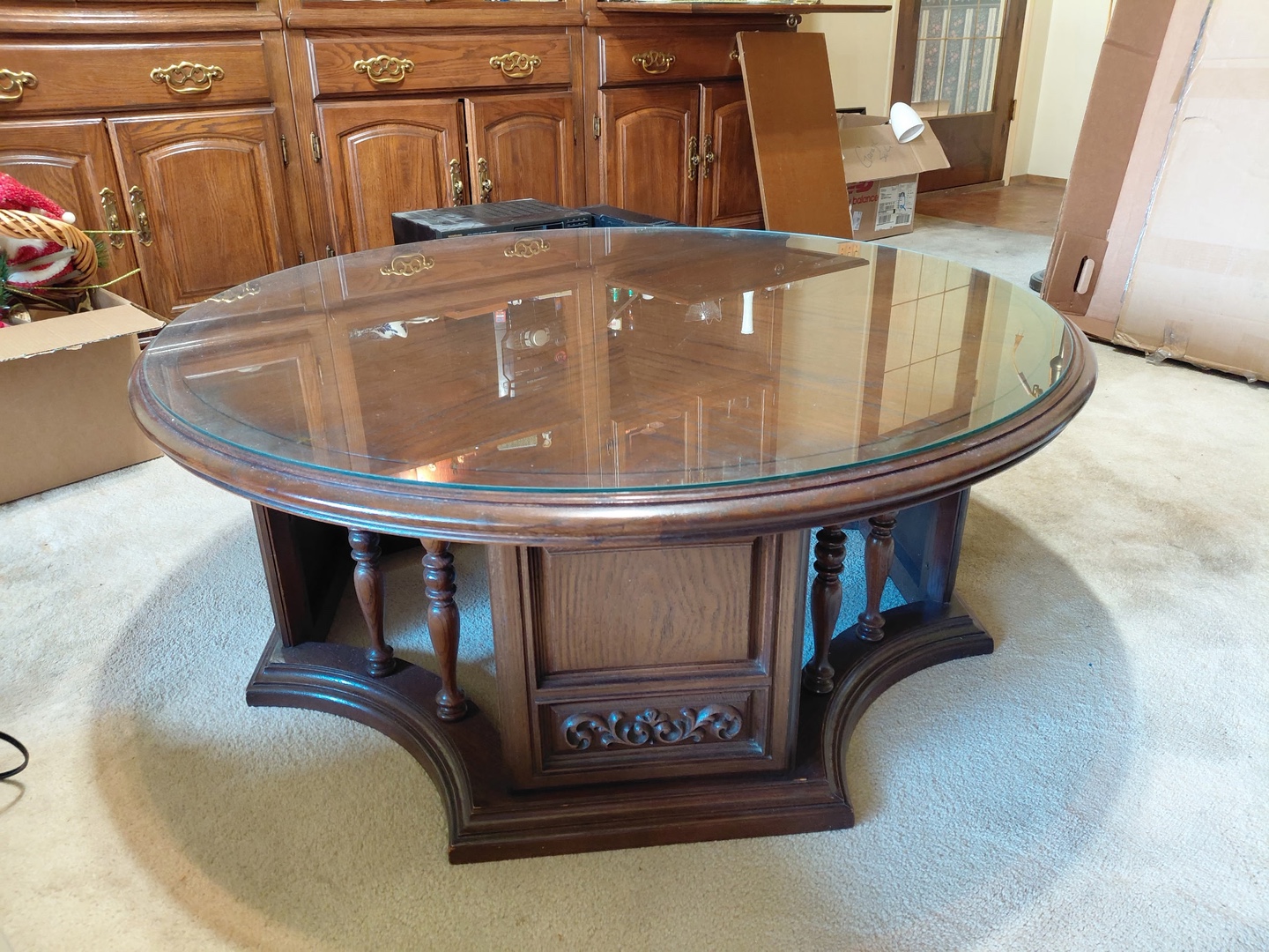 Glass Top Coffee Table - Round