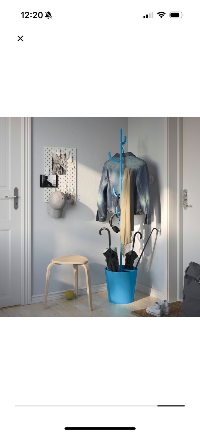 IKEA ÄLGANÄS Hat and Coat Stand, Light Blue - photo 4