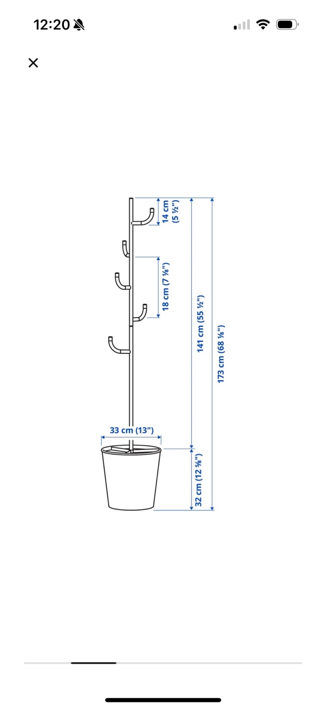 IKEA ÄLGANÄS Hat and Coat Stand, Light Blue - photo 3